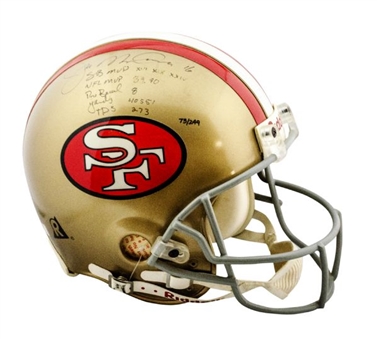 Joe Montana Autographed San Francisco 49ers Full-Size Authentic Helmet w/ 5 Inscriptions (73/249)